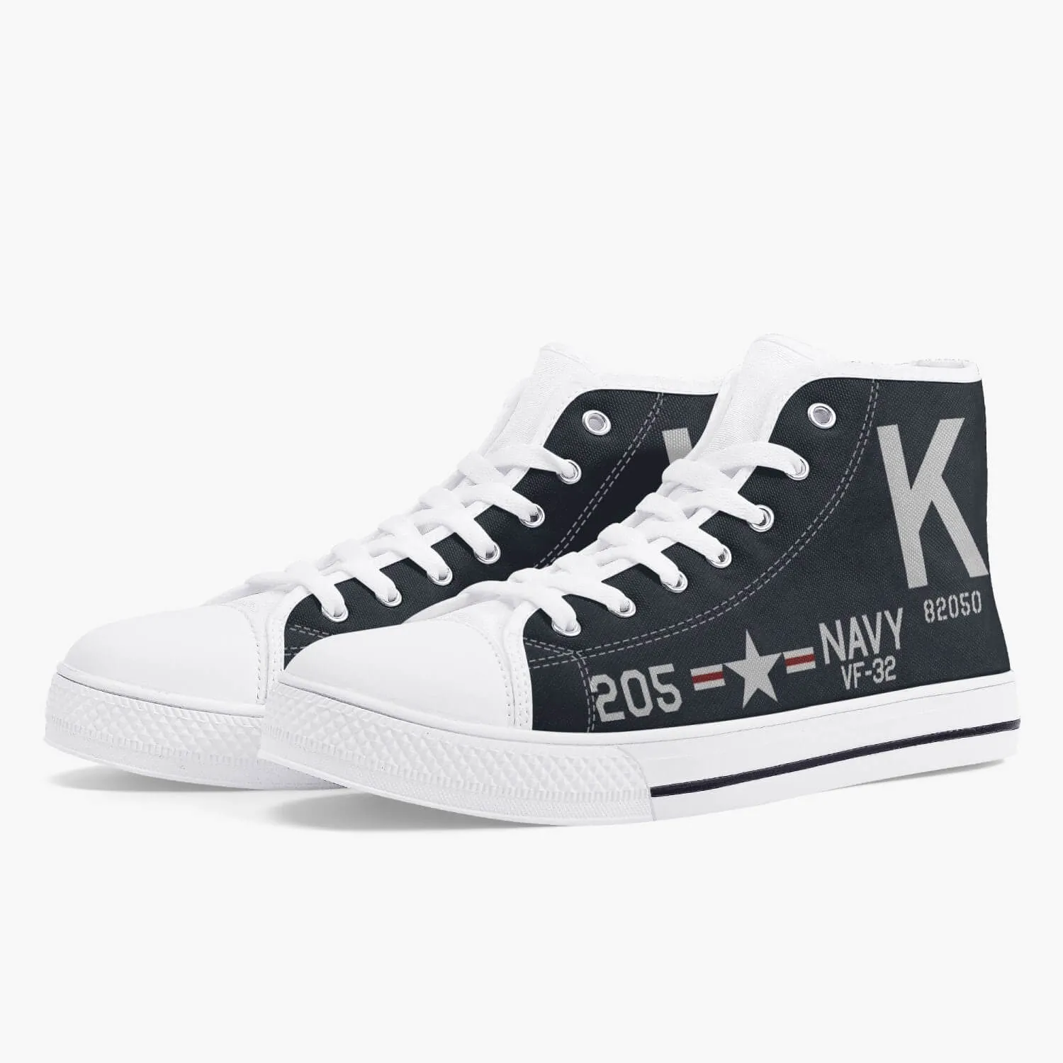 F4U Corsair of Thomas Hudner Jr High Top Canvas Shoes
