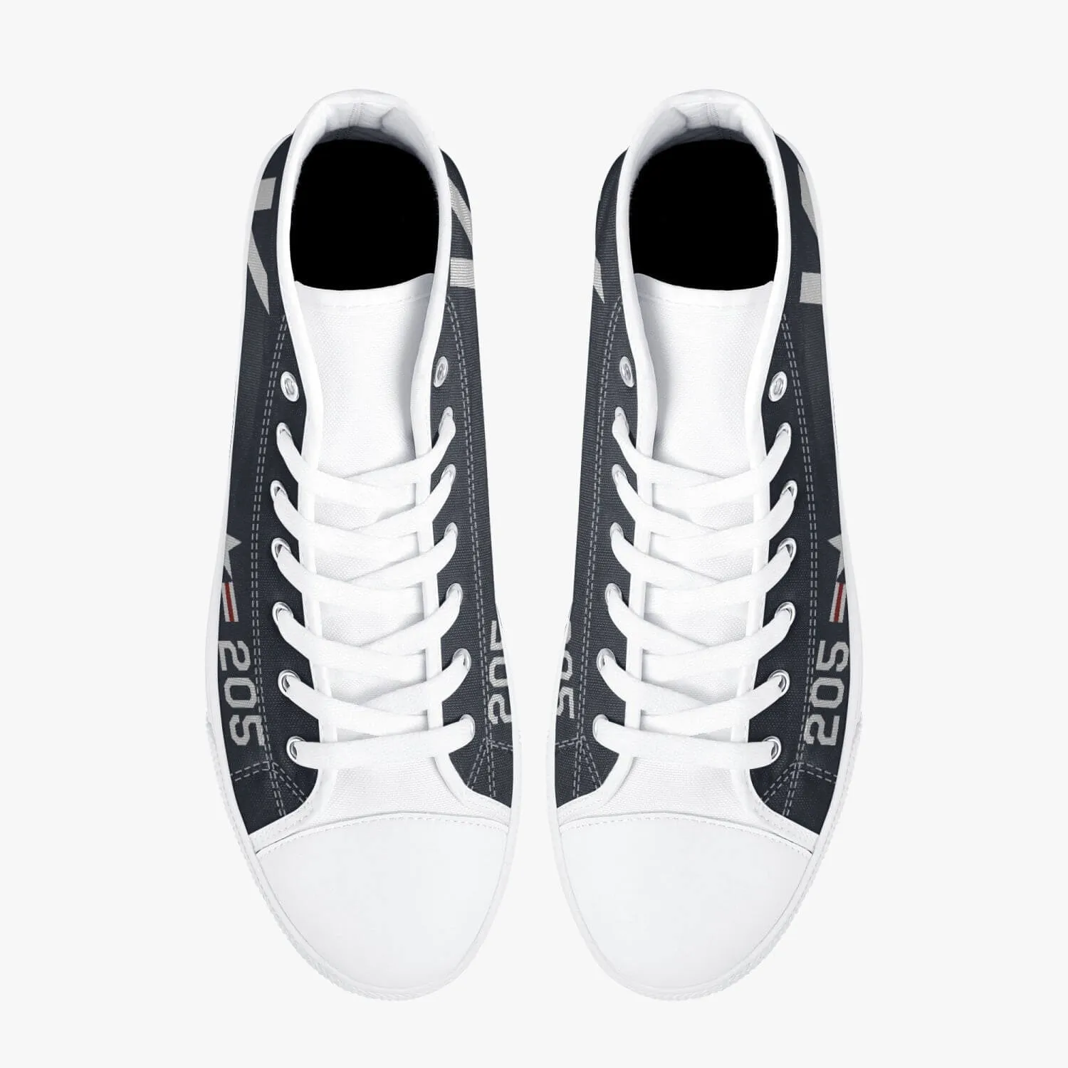F4U Corsair of Thomas Hudner Jr High Top Canvas Shoes