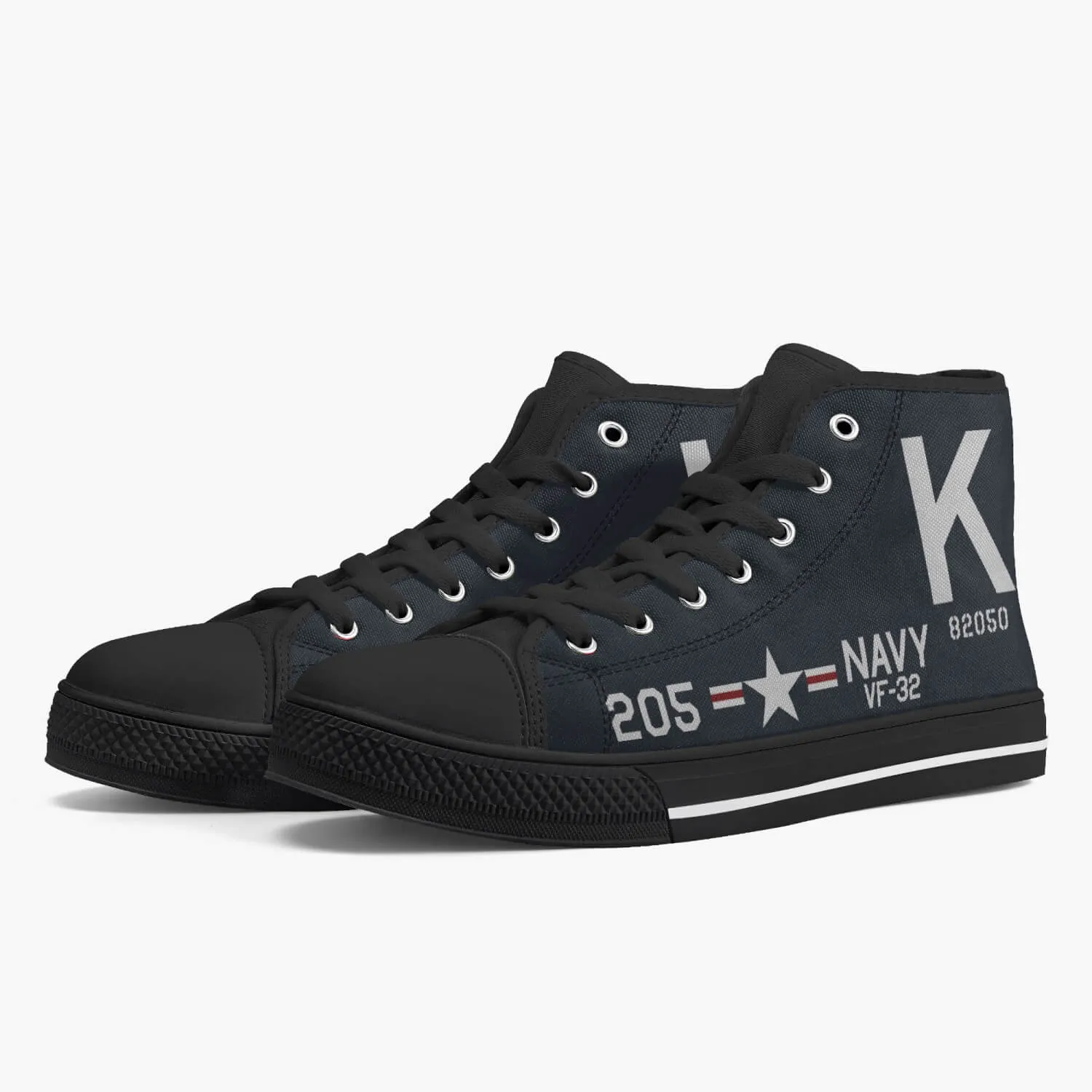 F4U Corsair of Thomas Hudner Jr High Top Canvas Shoes