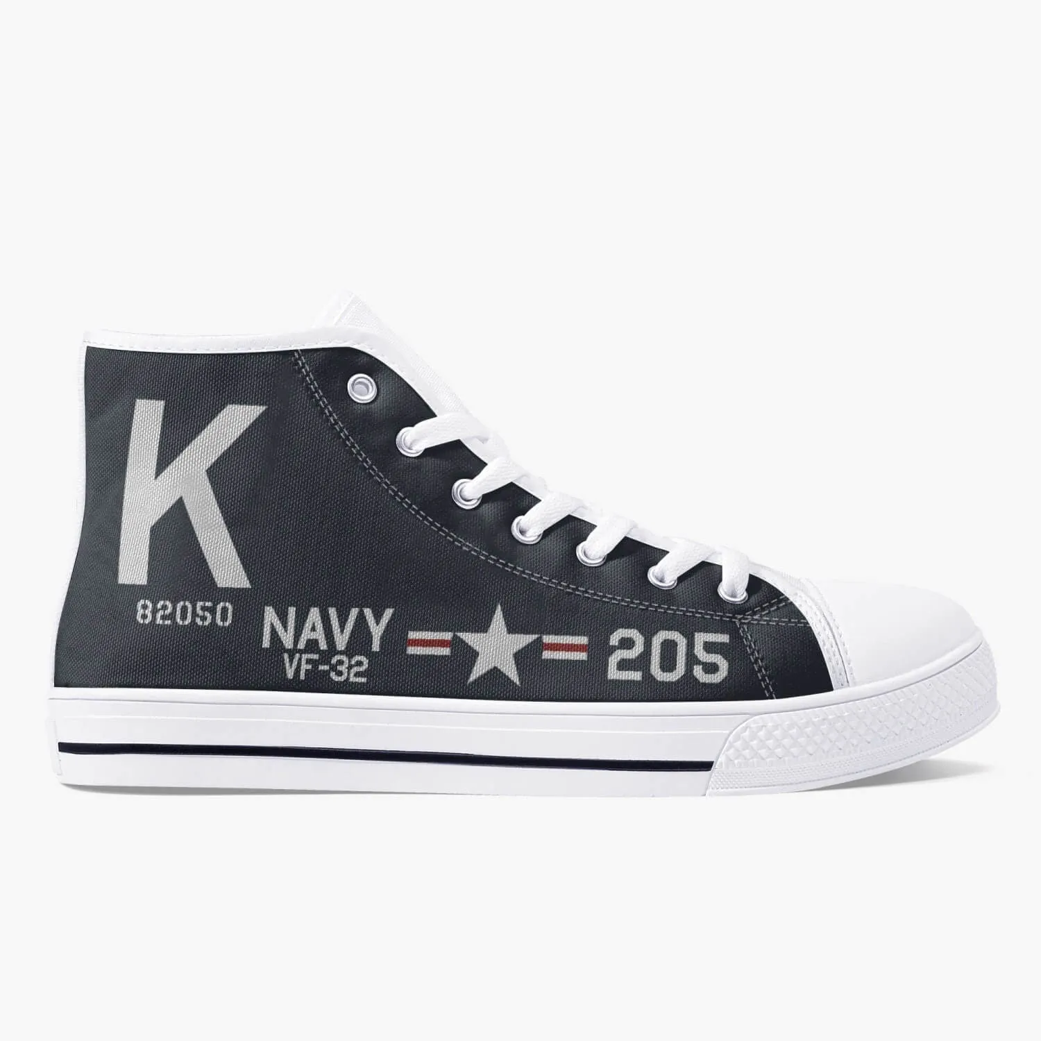 F4U Corsair of Thomas Hudner Jr High Top Canvas Shoes
