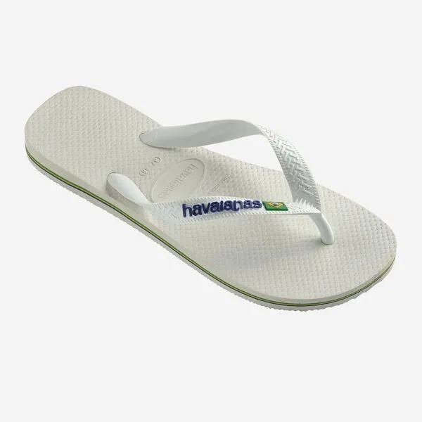Havaianas Brasil Logo Flip Flops - White