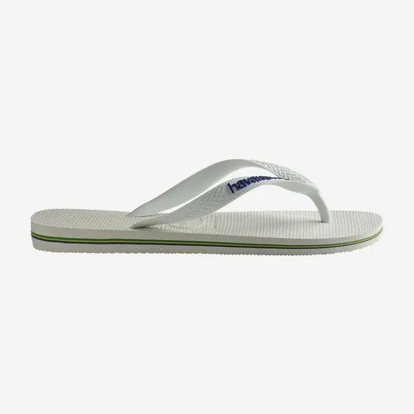 Havaianas Brasil Logo Flip Flops - White