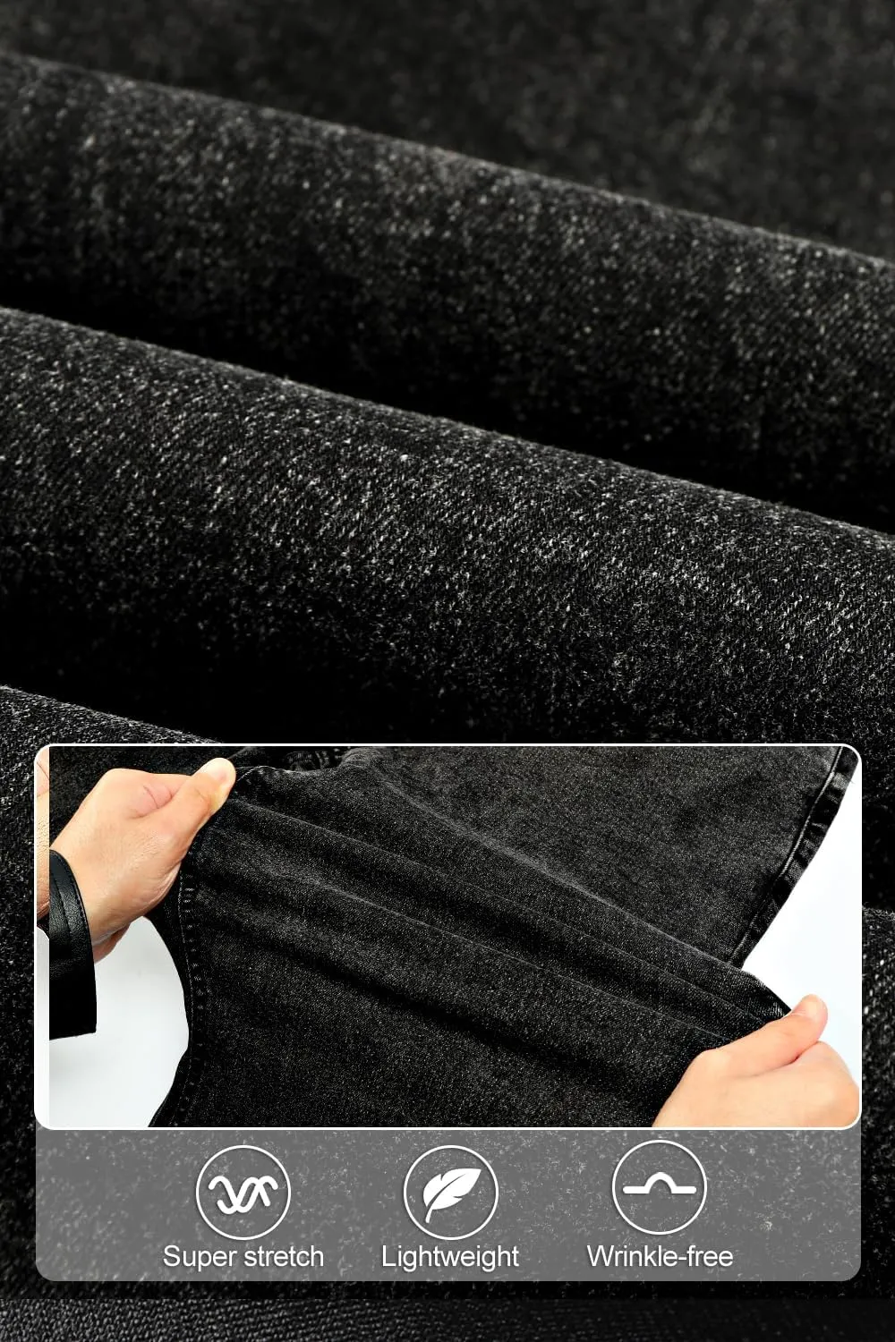Heyfanee Men's Straight Leg Jeans Stretch Bootcut Denim Pants for Men Relaxed Fit