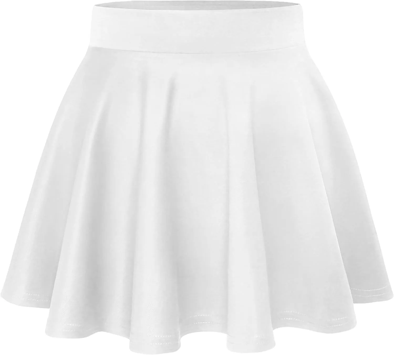Hybrid & Company Womens Stretch Super Short Flared Casual Nylon Ponte Mini Skate Skirt