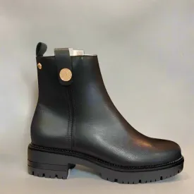 Ladies Pull On Boot Black Chunky Patrizio Como Inside Zip Deauville sale