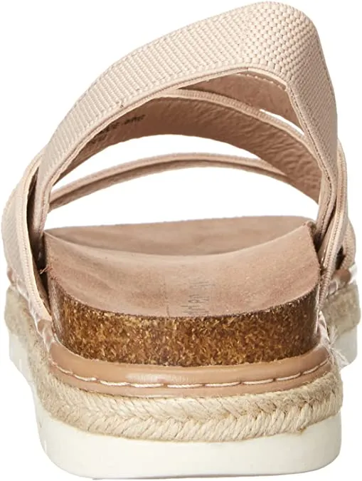 Lorra Strappy Heeled Sandals in Blush Fabric