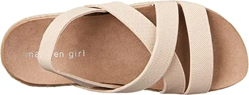 Lorra Strappy Heeled Sandals in Blush Fabric