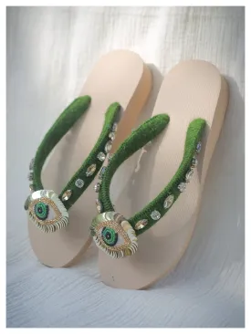 NAZAR beach flip-flops - Green