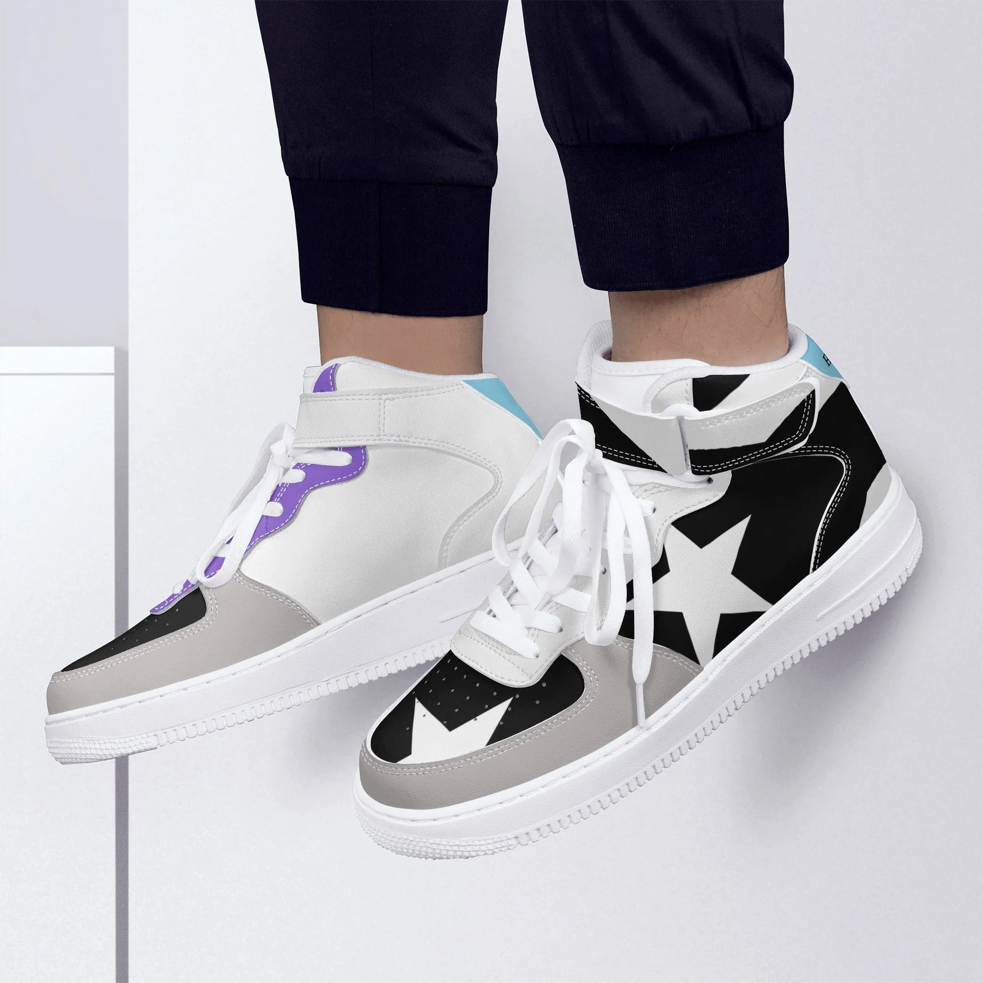 "Air Borikén" La Promesa Edition Men's High Top Leather Sneakers