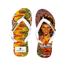 Samba Sol Kid's YoungArts Collection Flip Flops - Caley Buck