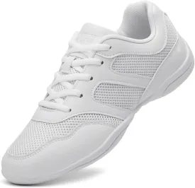White Cheer Shoes for Girls Dance Sneakers Youth Athletic Training Tennis Walking Breathable Competition Cheerleader Women