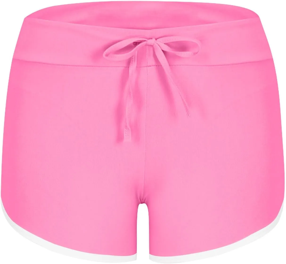 Womens Running Active Gym Shorts Yoga Short Pants Lightweight Drawstring Soft Stretchy Summer Slim Fit Lounge Shorts